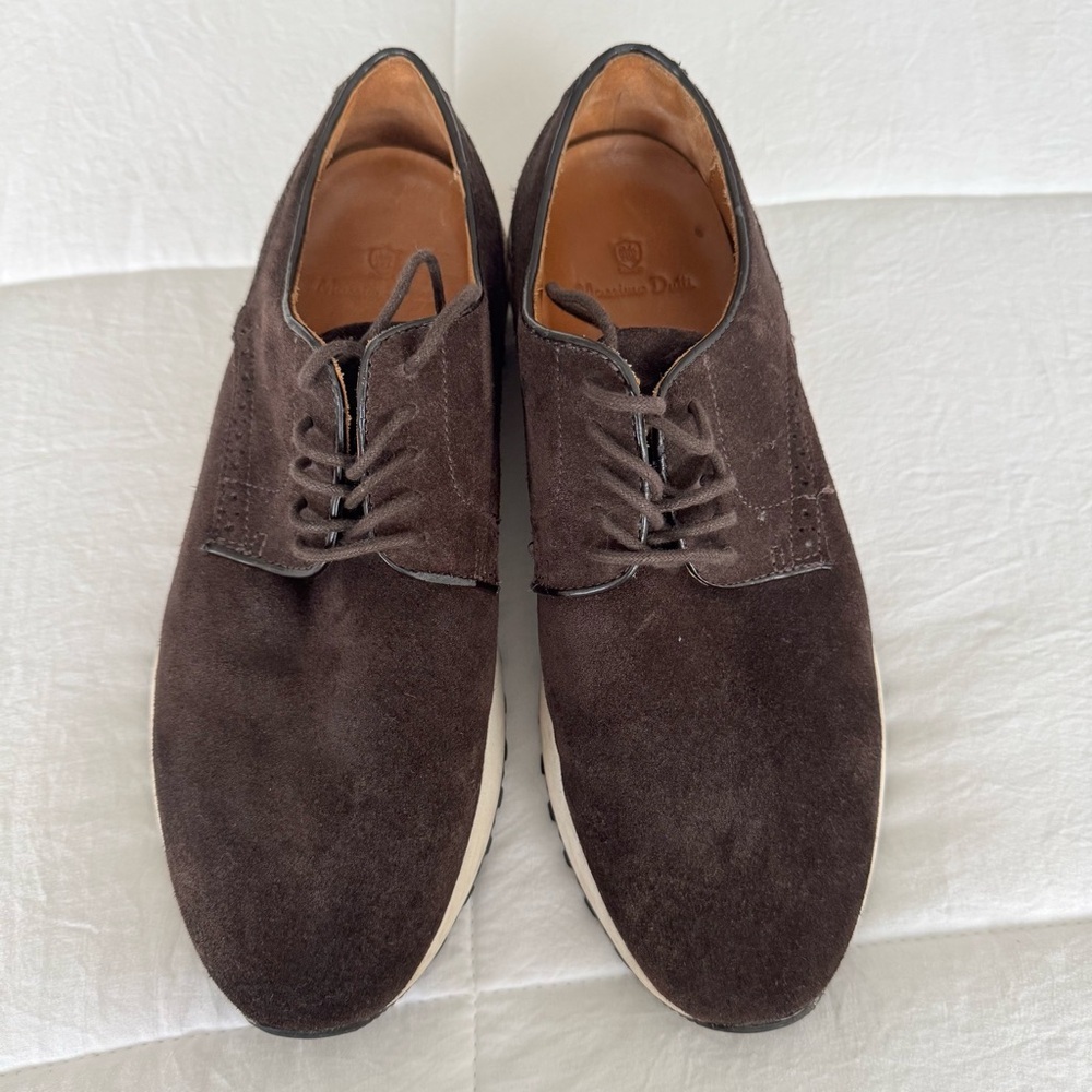 Massimo Dutti Brown Suede Leather Casual Shoes